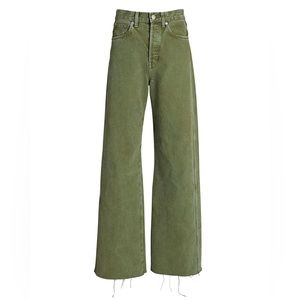 Veronica Beard Taylor High-Rise Wide Leg Jean in Clover Size 29